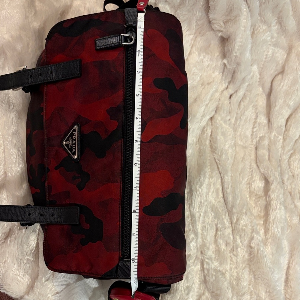 Prada Men's Camouflage Red and Black Messenger Bag - Picture 13 of 16